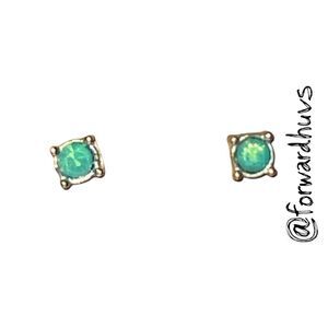 Bundle Sale 3 for $15 | Small Green Rhinestone Stud Earrings